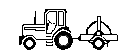 Tractor + haspelwagen