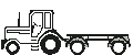 Tractor + plateauwagen
