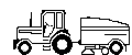 Tractor + veegmachine